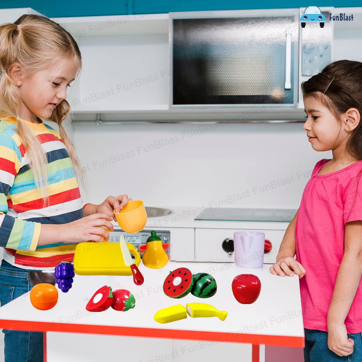 Fruits Cutting Play Set Toys Realistic Sliceable Cutting Fruits