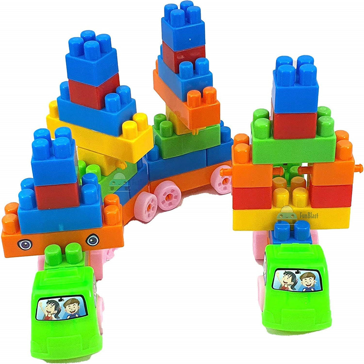 Buildblock Toy DIY Building Blocks with Wheels Toy Block Games for Kids Learning Toy ...
