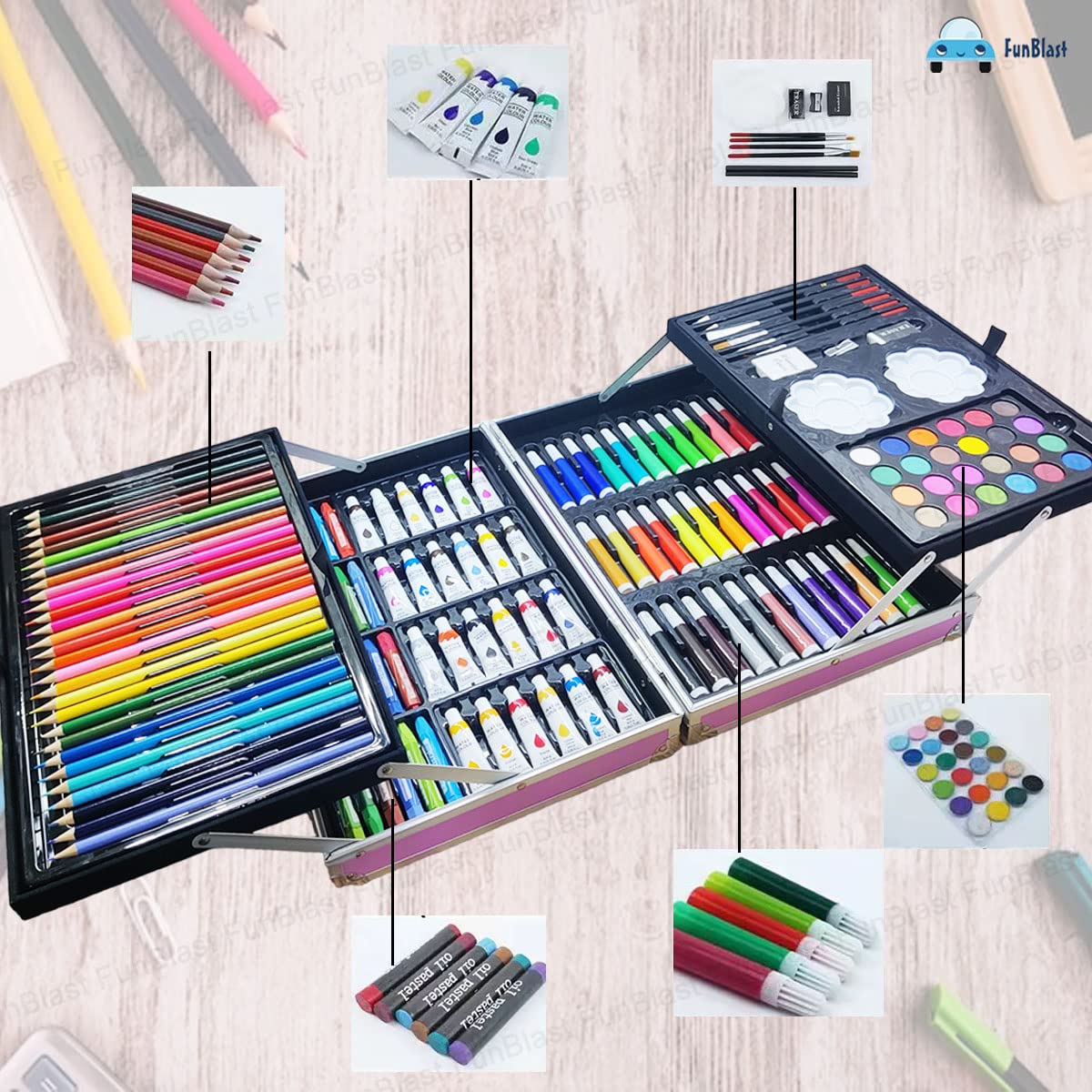 Shop Faber-Castell 1410528 art colour kit with free paint brush, 3Y+ |  Hamleys India