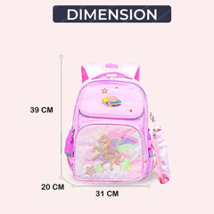 Unicorn Backpack for Children - School Bag for Student, Orthopedic School Bags, Lightweight Large Capacity Bag for Boys Girls Kids, Travel Bag, Picnic Bag (39 X 31 X 20 CM)