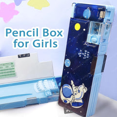 Multifunctional Pencil Box for Kids, Space Pencil Box for Boys, Magnetic Pencil Box for Boys, Pop up Pencil Box