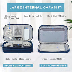Travel Organizer Pouch with Mesh Pockets for Men and Women (Blue)