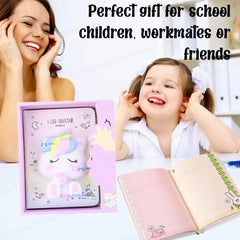 Unicorn Diary for Girls, 3D Squishy Destress Unicorn Notebook Diary, Diary for Kids, Fancy Unicorn Diary Notepad, Diary for girls stylish- 120+ Pages (Pack of 1 Pcs)