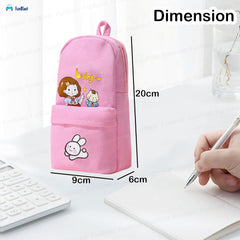 Large Capacity Hangable Pencil Pouch for Kids (Pink)