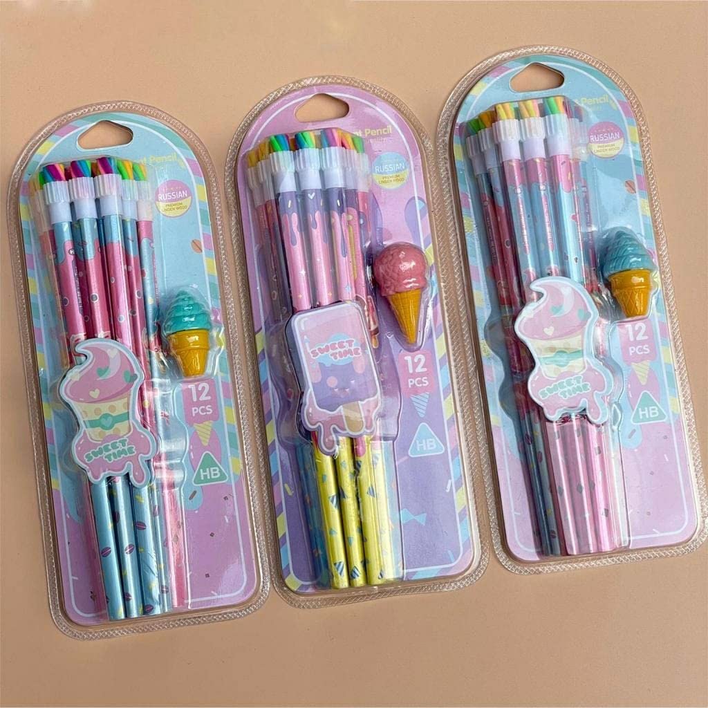 Neuf Mart Returns Gifts Theme Stationery Party Return Option Pencil Set -  Pen Pencil Eraser Party Special Combo (12 Pcs) for Girls, Boys, and Kids  Princess Stationery : Amazon.in: Toys & Games