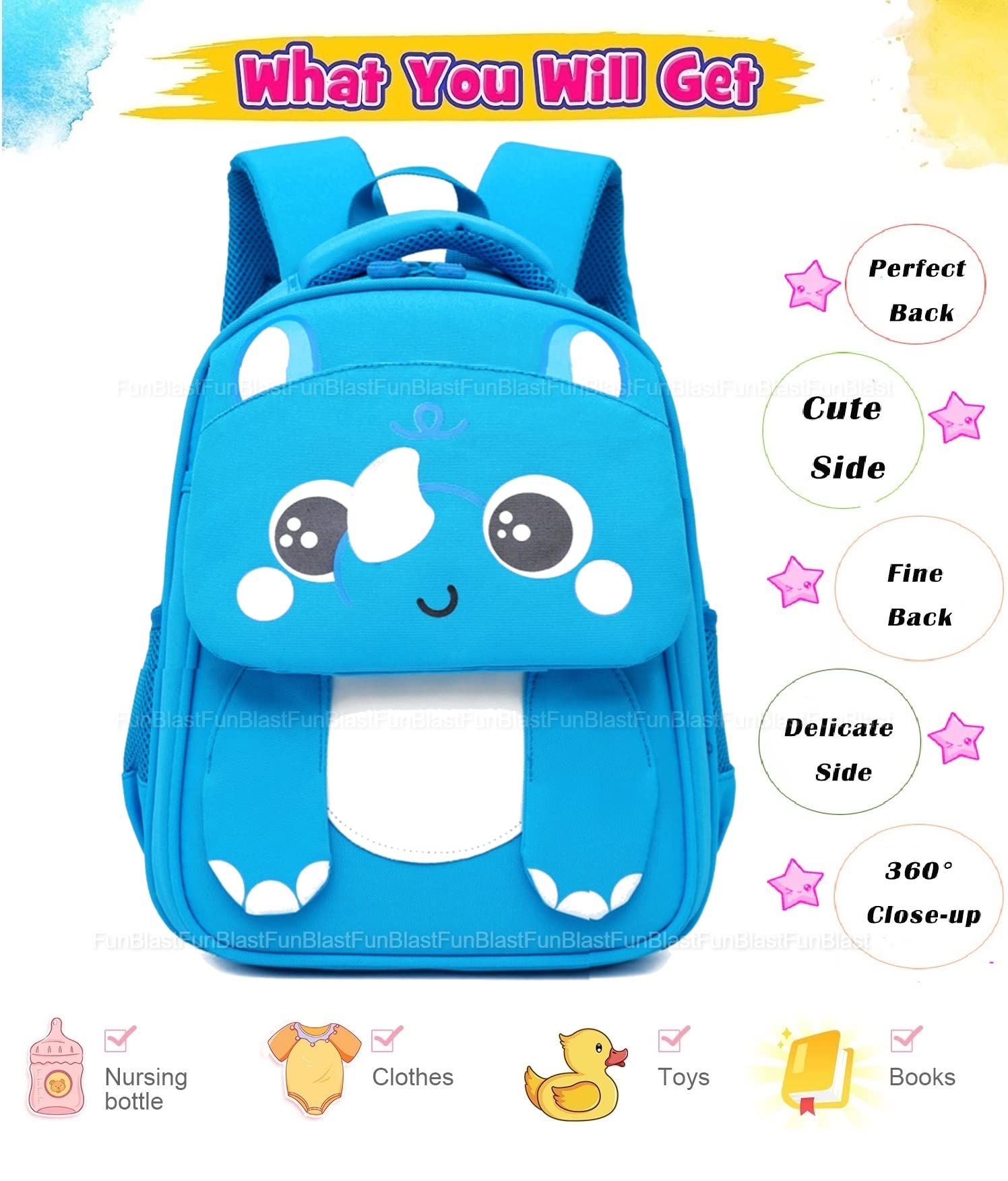 School Bag for Boys and Girls – Kids School Bag for 3-7 Years old Kids Boys Girls, Cartoon print Lightweight Bagpack for School Going Children