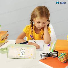 PVC Pencil Pouch with Zipper Closure (Green)