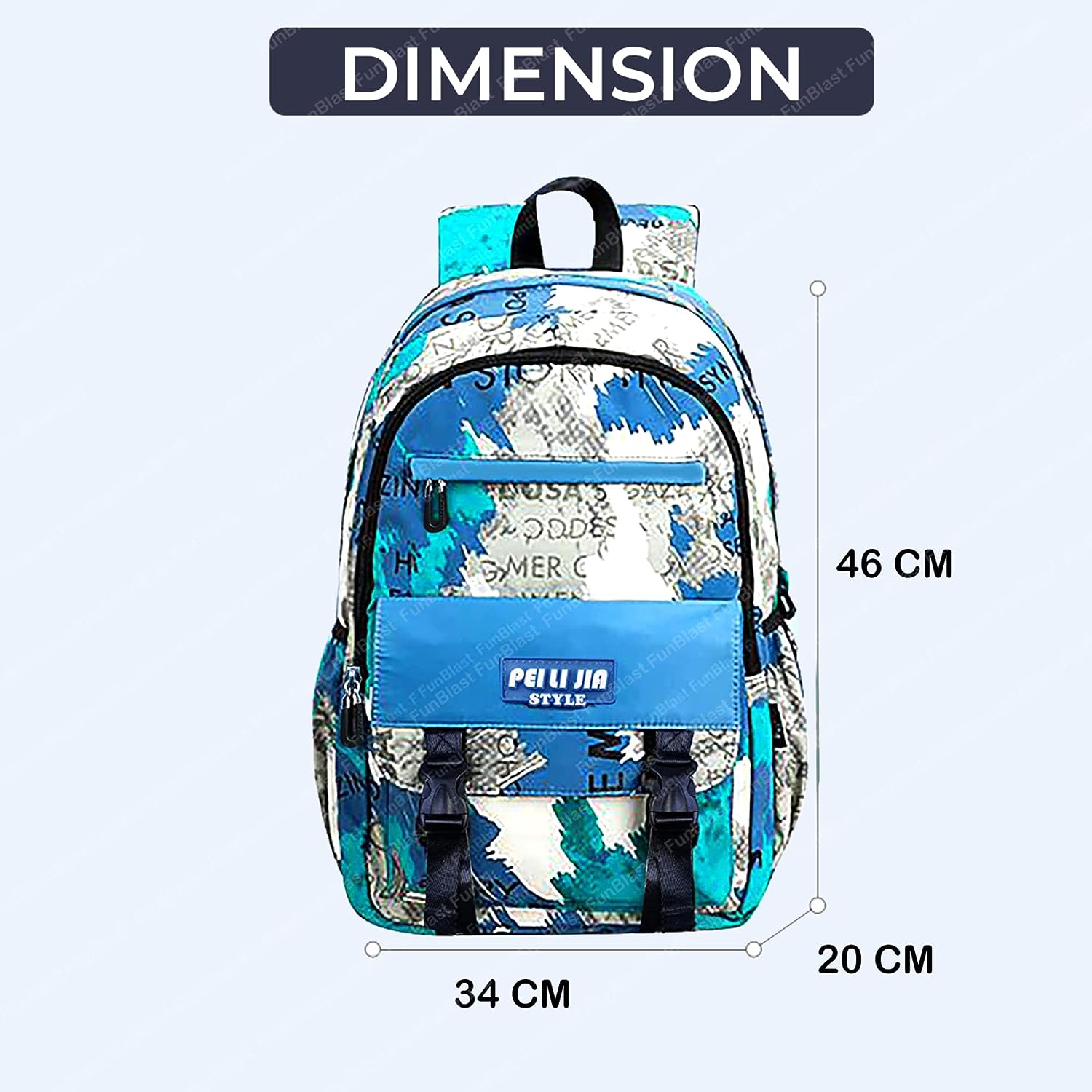 School Bags for Boys, Lightweight School and College Bags, Multipurpose Large Capacity Bag for Boys Girls Kids, Travel Bag, Picnic Bag (46 X 34 X 20 CM)