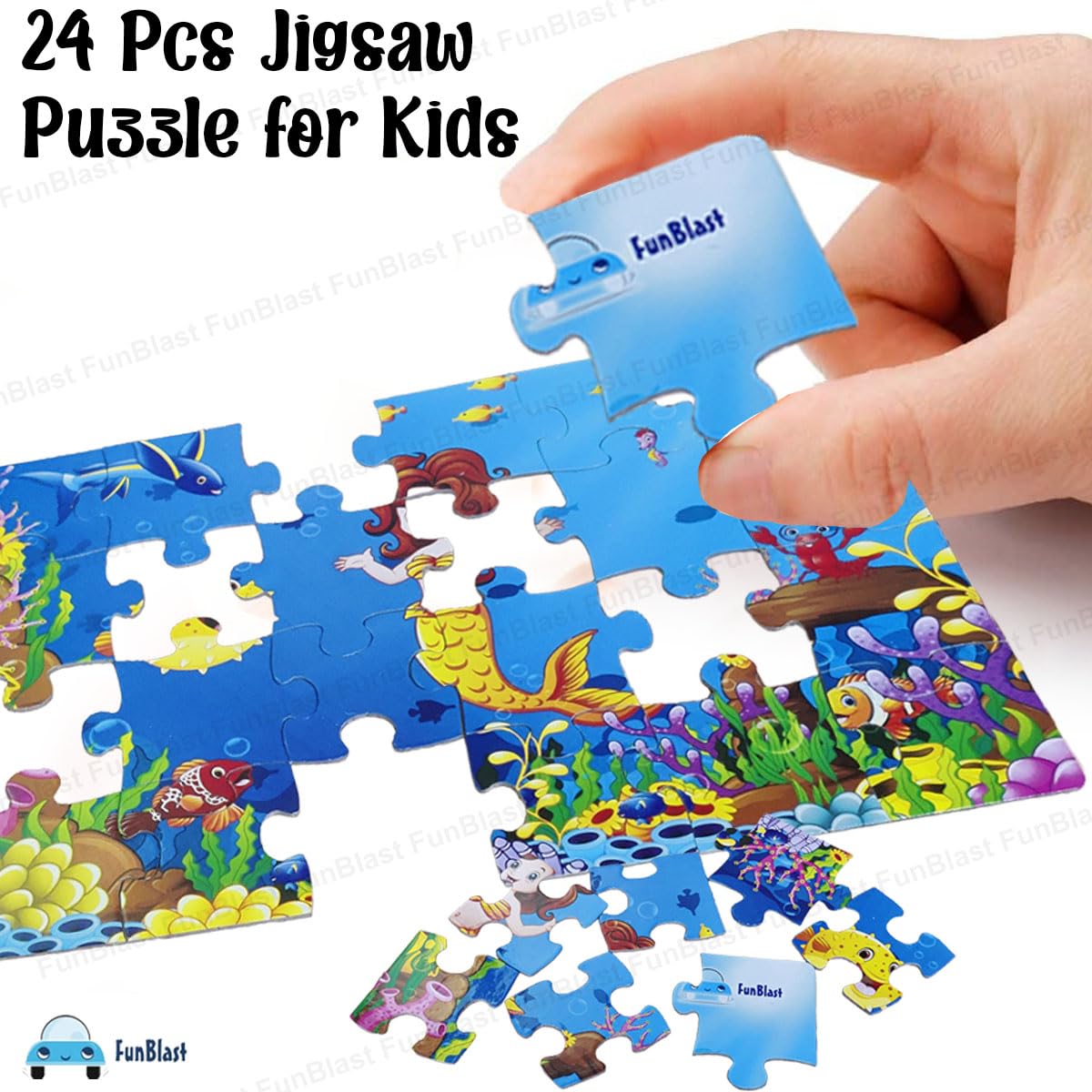 Little Mermaid Jigsaw Puzzle for 4+ Year Old Kids, Jigsaw Puzzle for Kids 24 Pcs