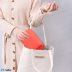 Multipurpose Cosmetic Pouch with Zipper Lock for Girls & Women (Orange)