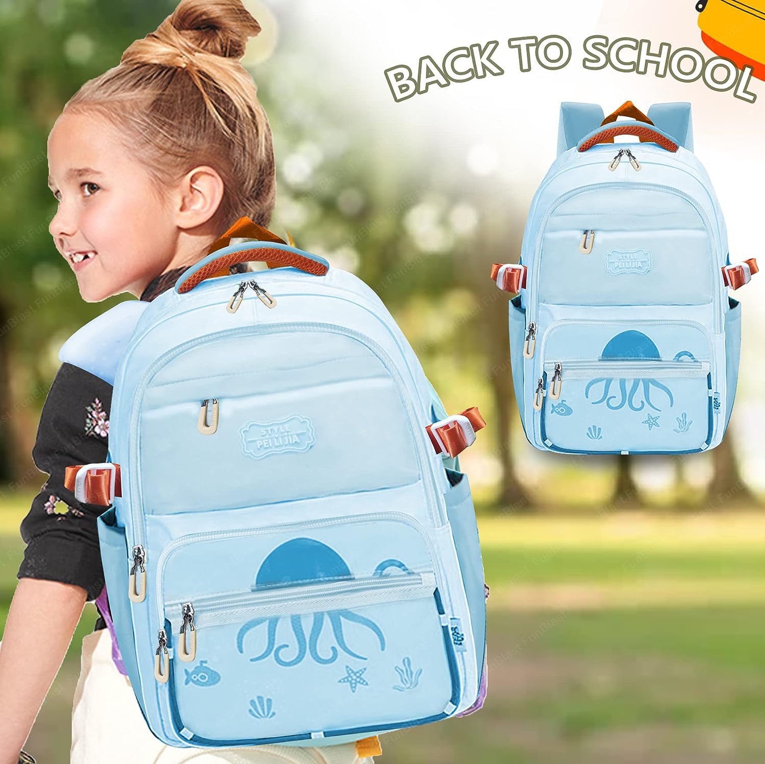 School Bag - School Backpack, College Backpack, Travel Backpack, Office Backpack, Multipurpose Bag for Kids, Casual Bagpack, Picnic Bag for Boys & Girls (46 X 34 X 20 CM)