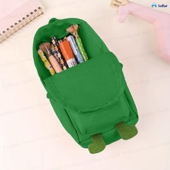 Hangable Canvas Pencil Pouch for Kids (Green-Dino)