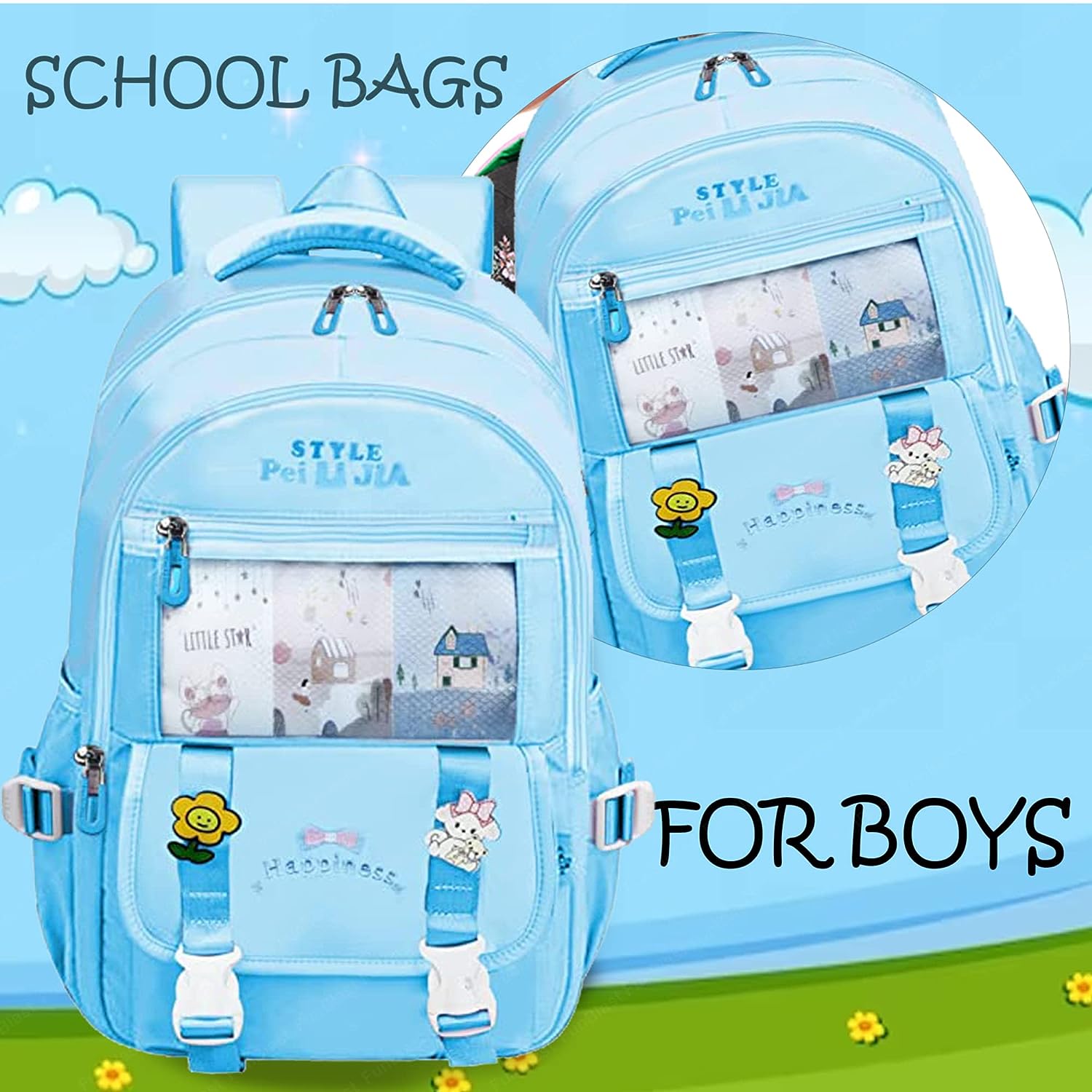 School, Office, Casual Multipurpose Backpack - School and College Bags for students, Large Capacity Bag for Boys Girls Kids, Travel Bag, Picnic Bag