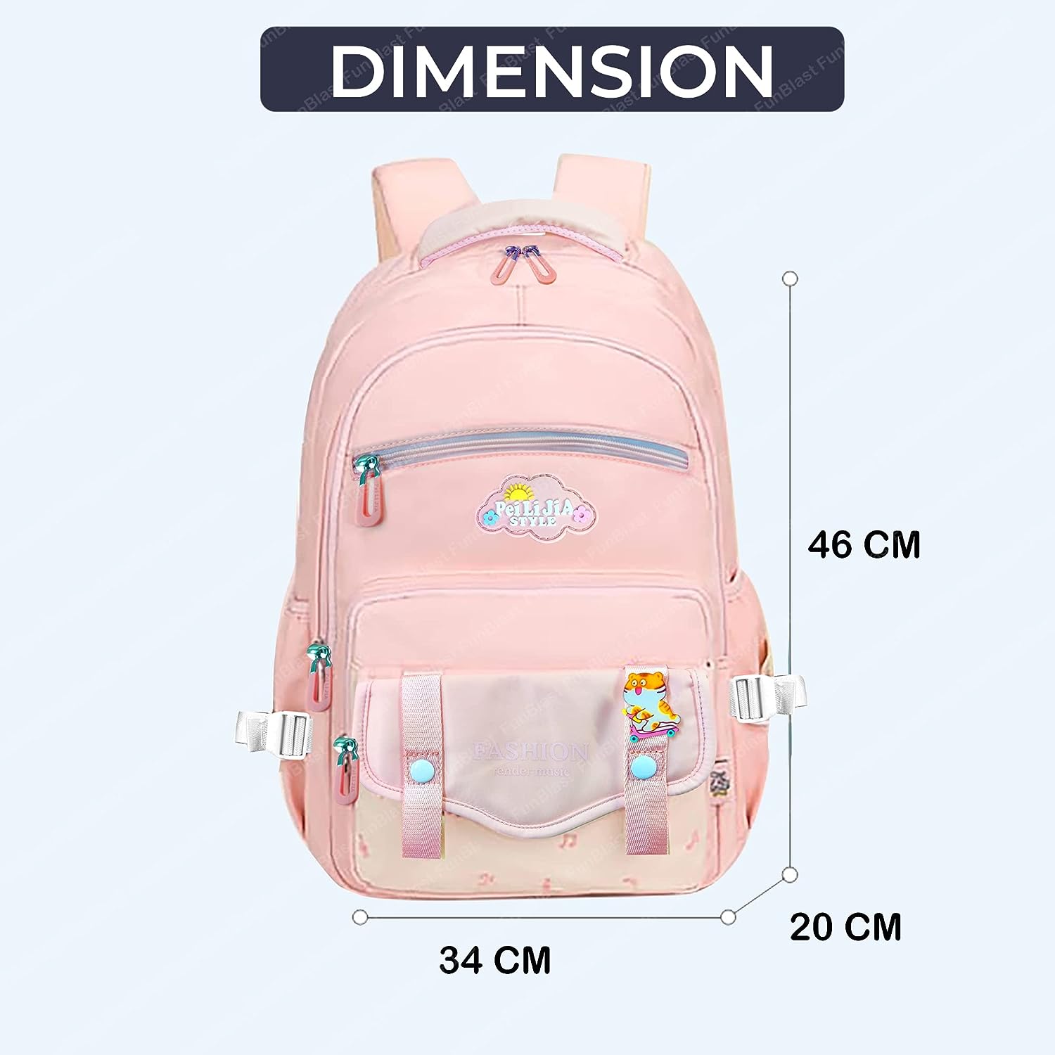 School, Office, Casual Multipurpose Backpack - School and College Bags for students, Large Capacity Bag for Boys Girls Kids, Travel Bag, Picnic Bag