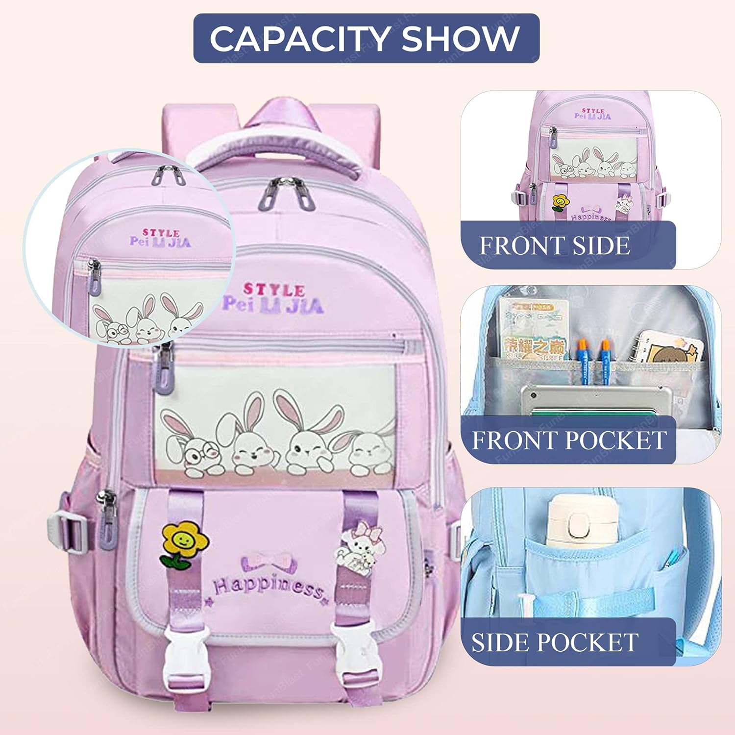 School, Office, Casual Multipurpose Backpack - School and College Bags for students, Large Capacity Bag for Boys Girls Kids, Travel Bag, Picnic Bag