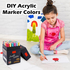 FunBlast Acrylic Marker Colors, 36 Colors Markers Water Based Paint Pen