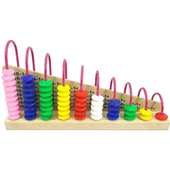 Wooden Double - Sided Calculation Shelf Abacus with Counting Addition Subtraction Maths Toy