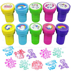 Unicorn Stamps for Kids – Unicorn Scrapbook Stamper, Educational Toys Art and Craft School Supplies (Pack of 10 Pcs)