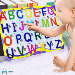 Alphabet Wooden Puzzle , Multicolour