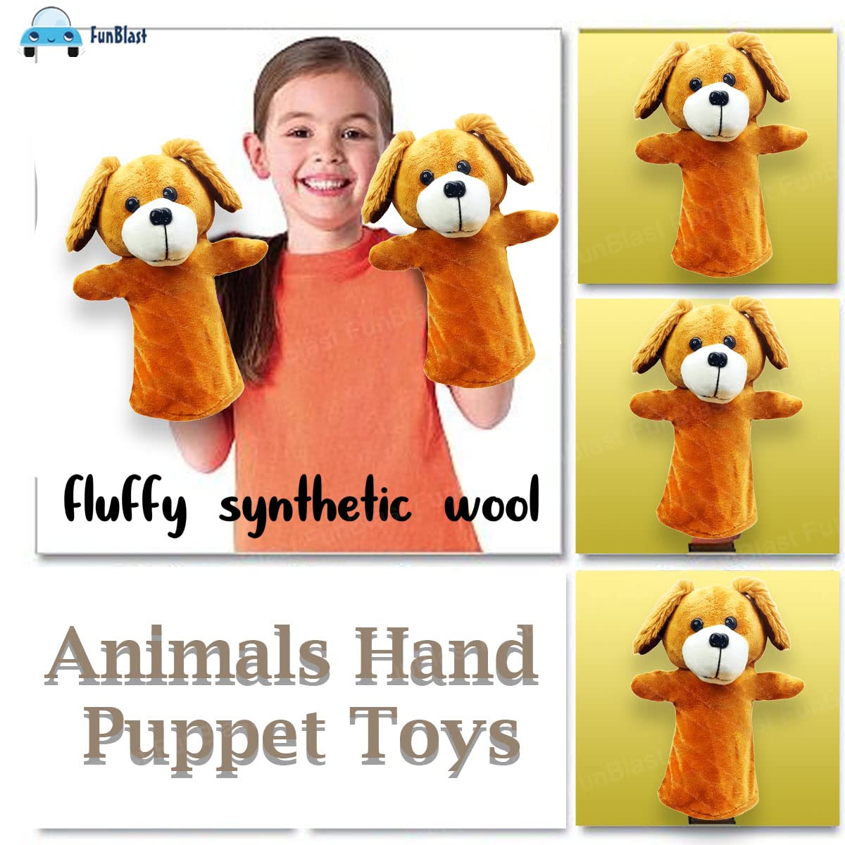 Box Hand Puppet Hand Puppets for Kids - Soft Hand Puppets for Kids, Story Telling Pupp ...