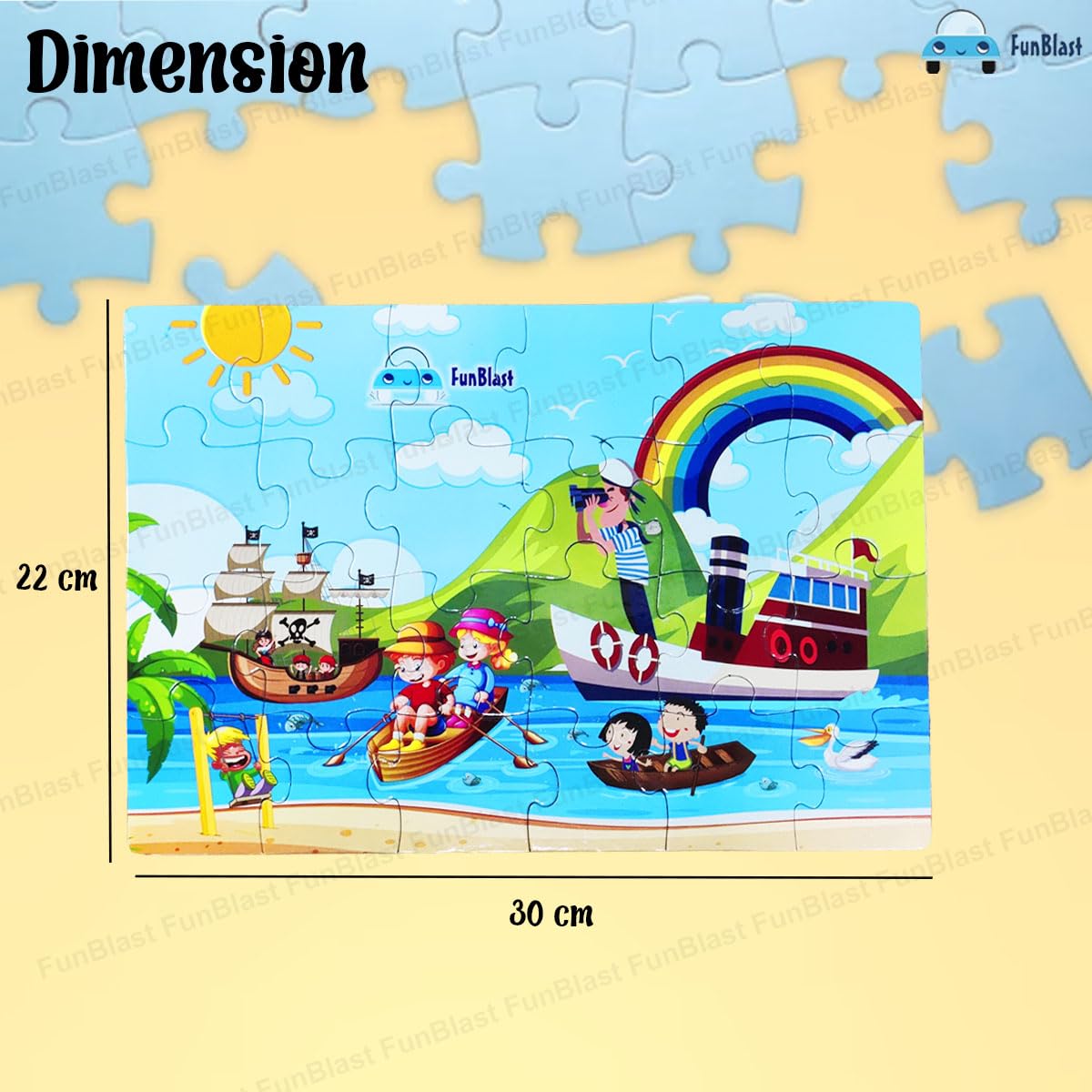 Waterway Navigation Jigsaw Puzzle for Kids – 24 Pcs Jigsaw Puzzle for Kids, Boys, Girls