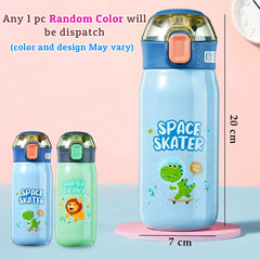 Insulated Stainless Steel Water Bottle for Kids, Double Walled Vacuum Insulated SS-304 Water Bottle (500 ML) (Color May Vary)