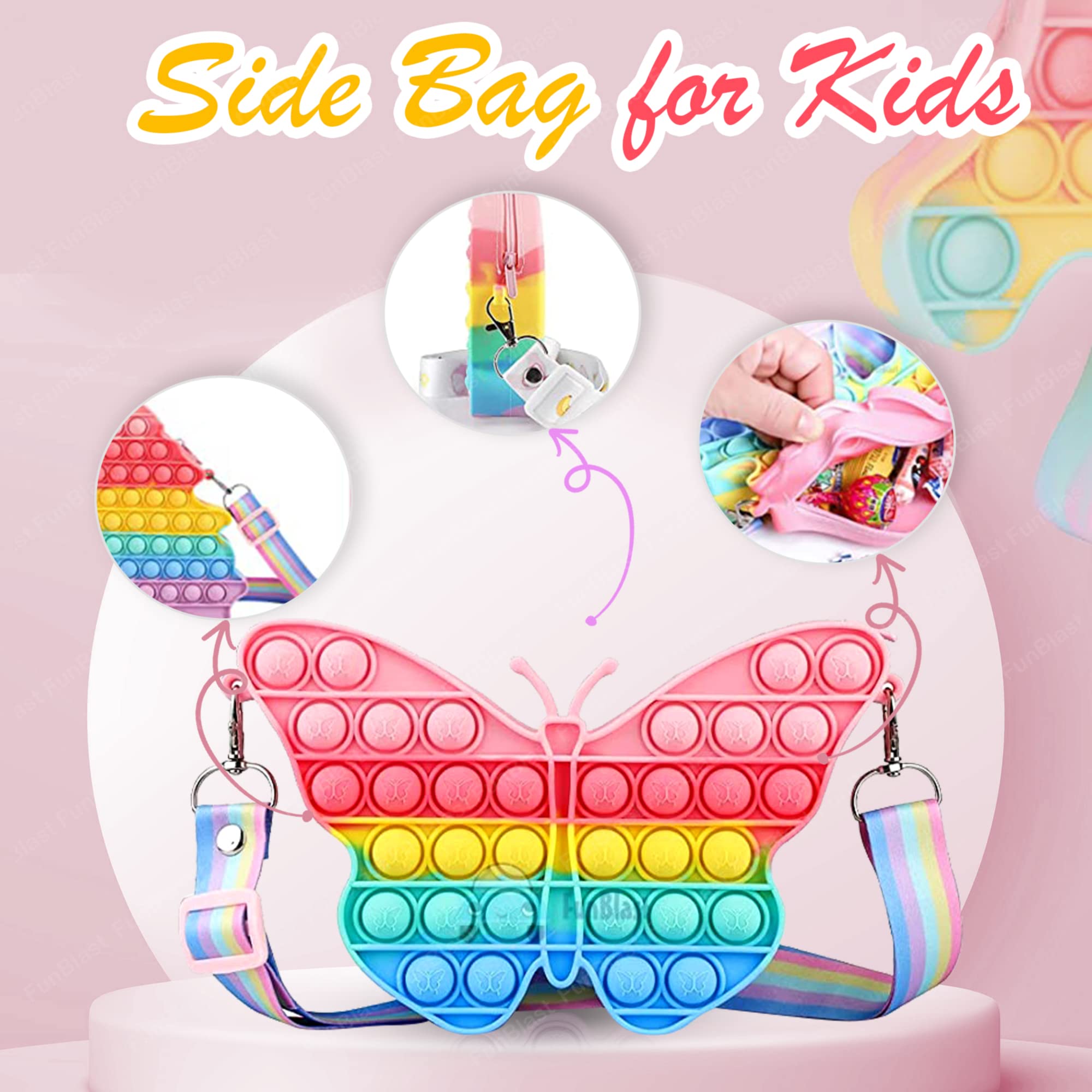Sling Bag for Girls Crossbody Bag for Kids Sling Bag with Keychain