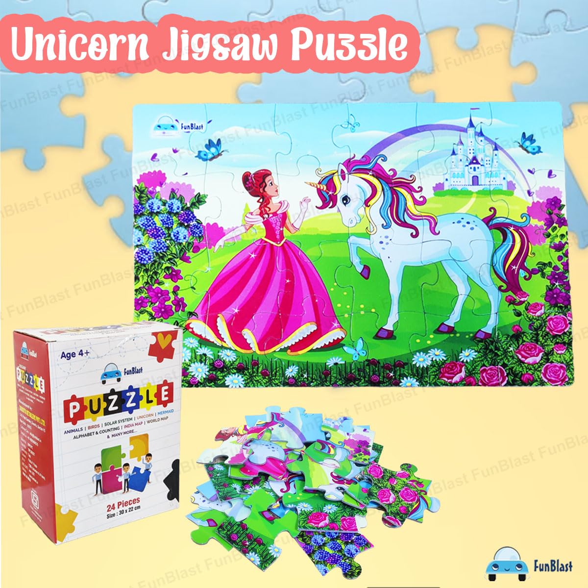 Unicorn Jigsaw Puzzles for Kids, 24 Pieces Jigsaw Puzzle for Kids