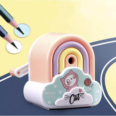 Sharpener for Kids Rainbow Pencil Sharpener, Table Sharpener Machine - Random Color