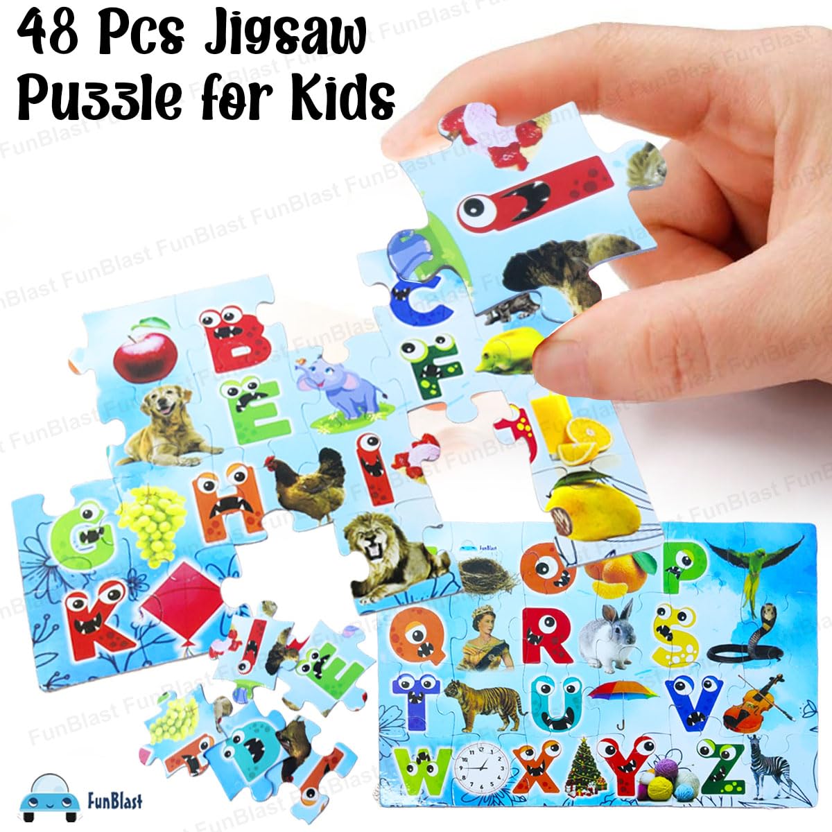 Alphabet Jigsaw Puzzle for Kids Jigsaw Puzzle for Kids of Age 3-5 Years – 48 Pcs (Multicolor, Size 30X22 cm)