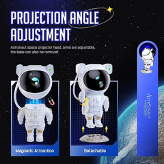Projector Lamp – Astronaut Galaxy Projector, Remote Control LED Night Lamp for Bedroom, Nebula Galaxy Projector, 360° Rotating Brightness Adjustable Projection Lamp