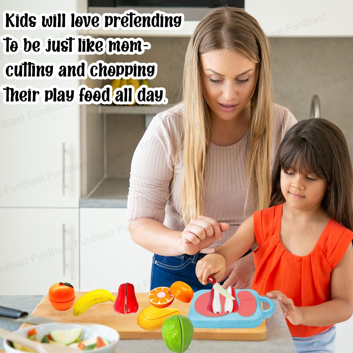 Realistic Fruit Toy for Kids, Kids Toy with Chopping Board & Knife – (Multicolor; 9 Pcs)