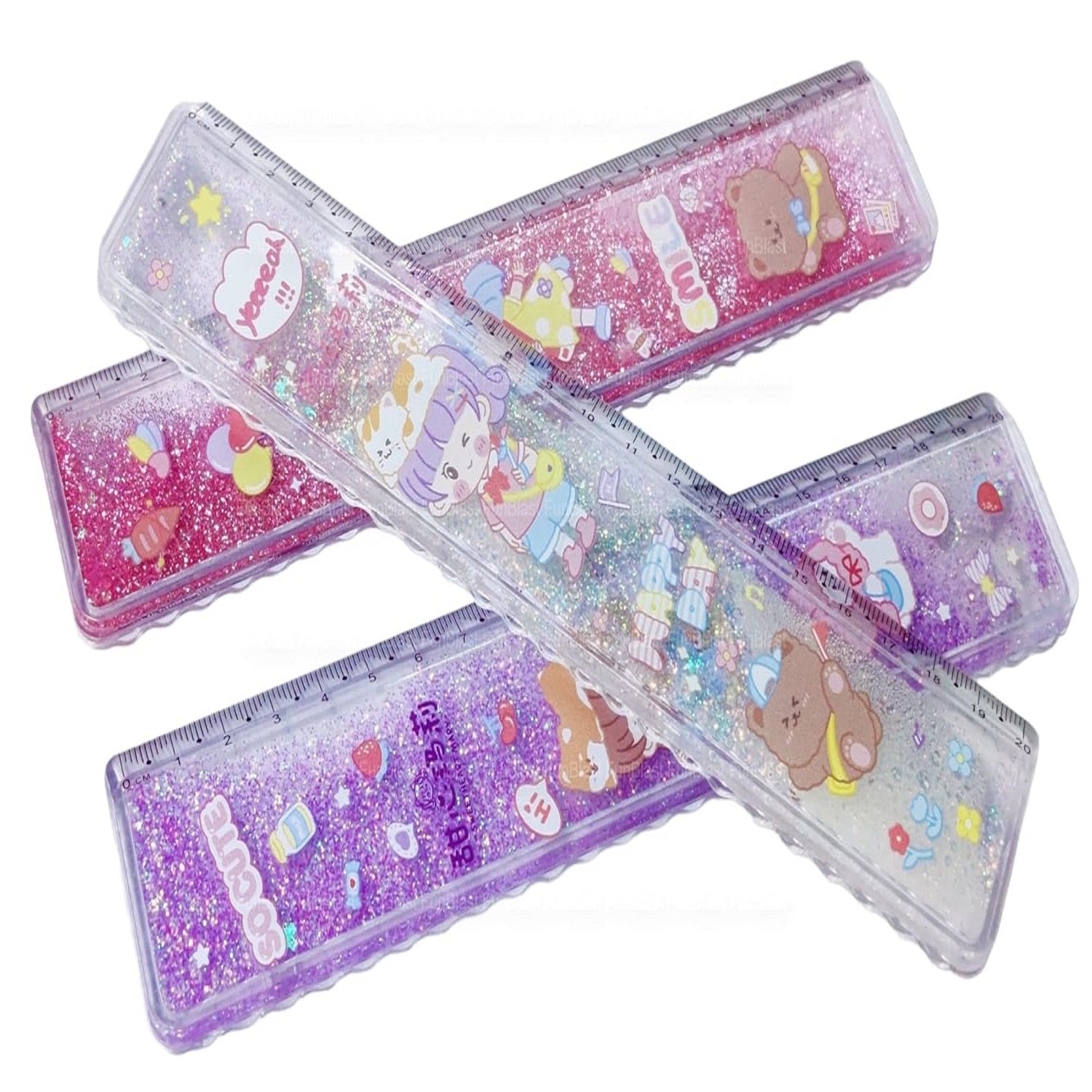 Scale Ruler for Kids – Doll Theme Scale for Girls, Glitter Scale Ruler ...