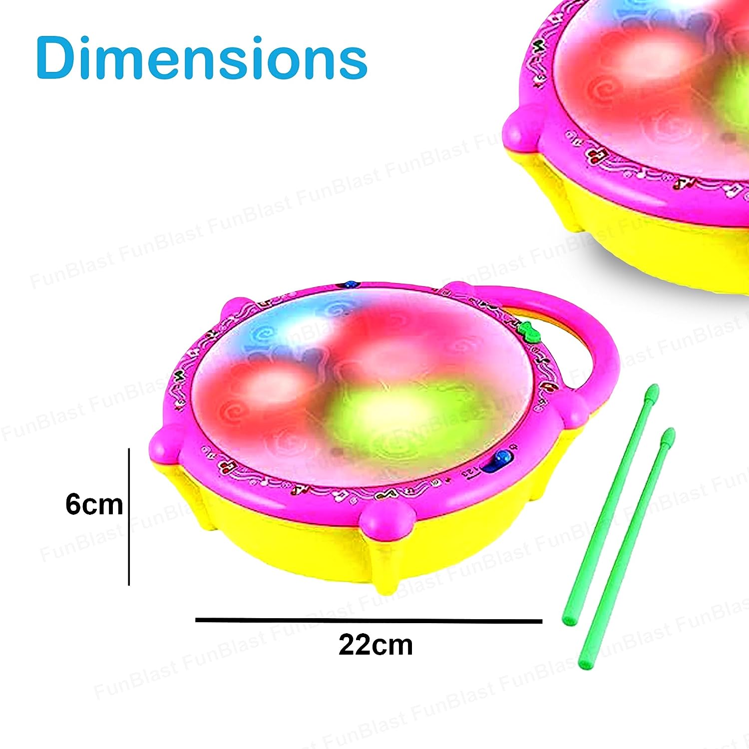 Flash Drum for Kids - Musical Drum Toy, Sound and Light Toys for Kids, Musical Instrument Toy, Baby Toy for 2 3 4 Year Kid Boy Girl