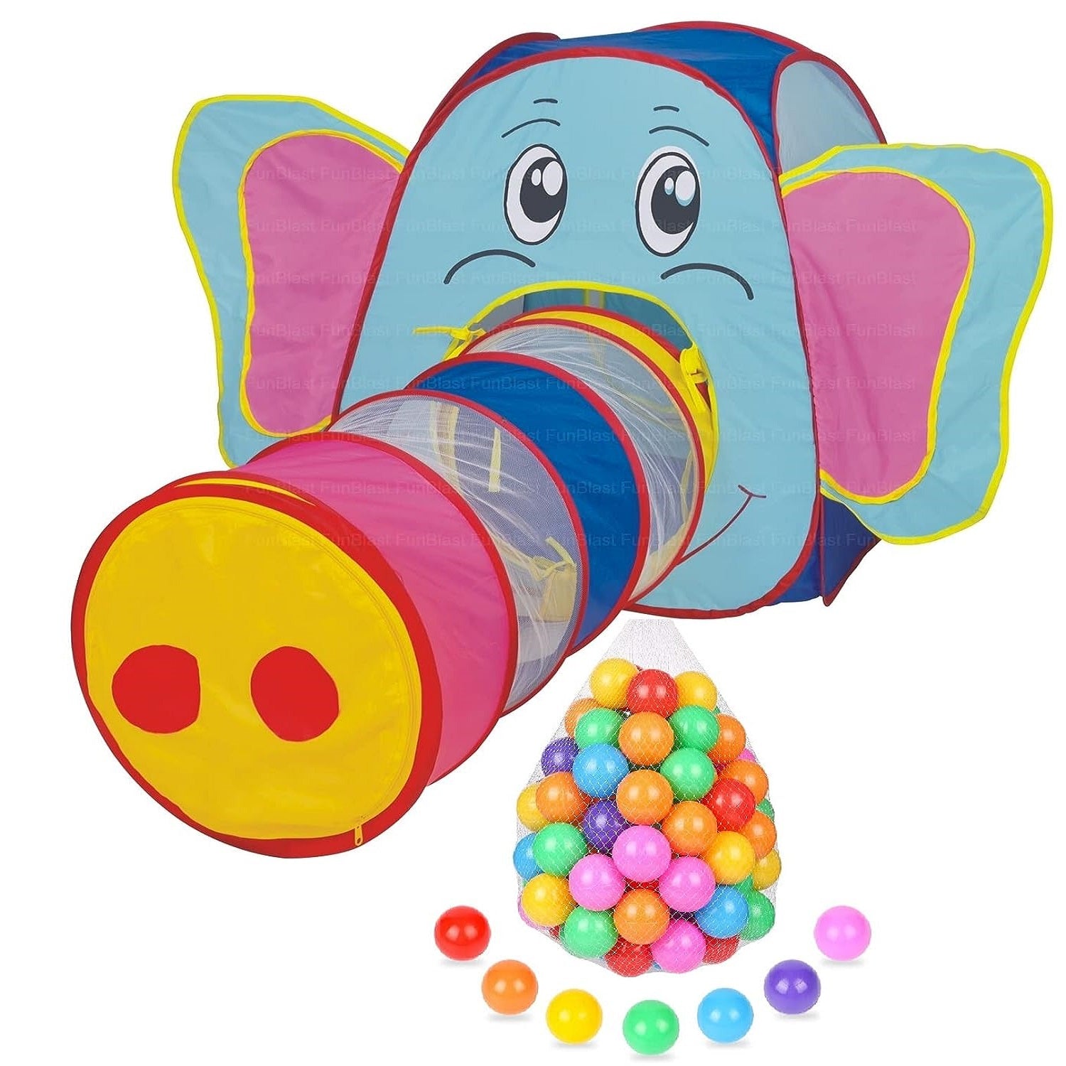 Big Elephant Tunnel Popup Play Tent House with Balls, Tunnel Tent