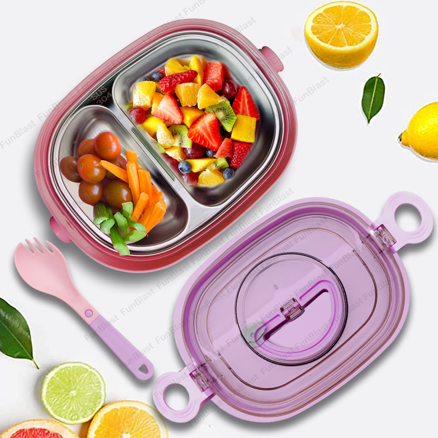 Lunch Box for School Kids – Unicorn Lunch Box with Spoon, Compartment Lunch Box, Tiffin Box for School, Lunch Box for Kids, Lunch Box Container, Lunch Box for Dry Foods