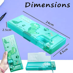 Multifunctional Pencil Box for Kids, Dinosaur Pencil Box, Kids Pencil Box for Boys & Girls, Magnetic Pencil Box for Boys, Pop up Pencil Box