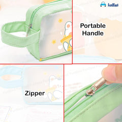 PVC Pencil Pouch with Zipper Closure (Green)