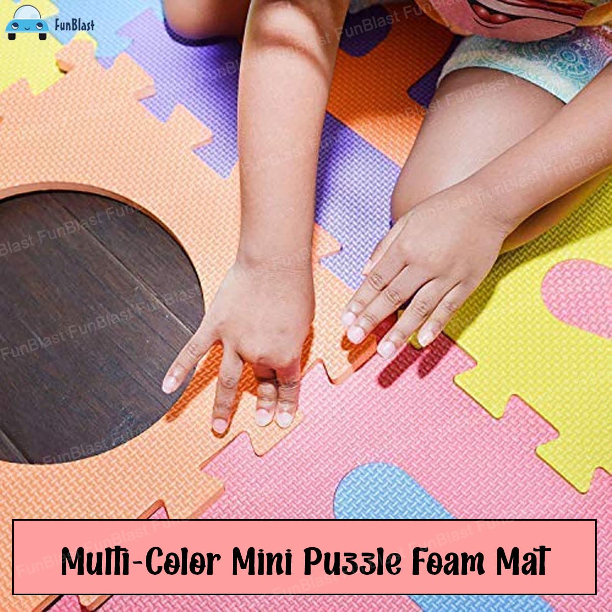 36 Pcs Big Size Eva Puzzle Foam Mat for Kids, Interlocking Learning Alphabet and Number Mat for Kids - Multicolor (15 X 15 CM)