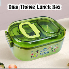 Dinosaur Theme Lunch Box for Kids, Tiffin Box with Spoon and 10 Color Ball Pen, Lunch Box for School Kids, SS304 Lunch Box, Air-Tight Lunch Box