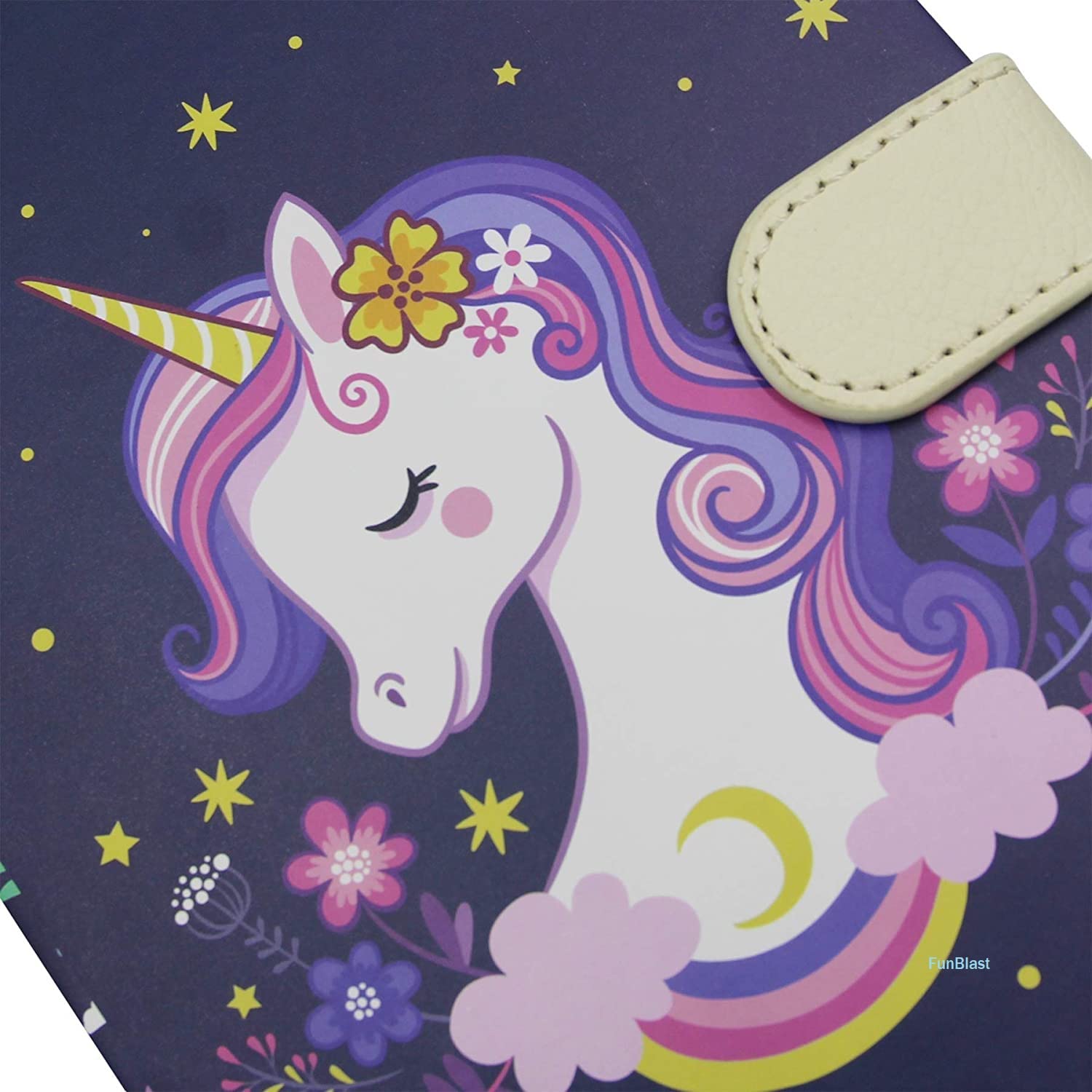 Unicorn Lock Notebook Diary for Kids, Fancy Unicorn Design Diary Notepad for College Students (Pack of 1 Pcs ; Random Color)