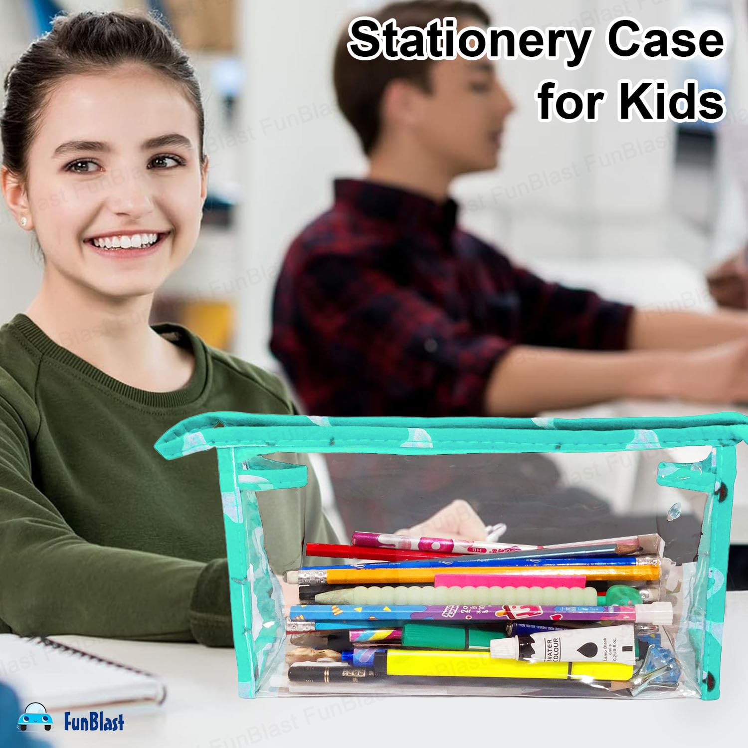 3 Pcs Flamingo Makeup Pouch with Zipper Lock for Girls & Women (Green)