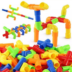 Building Block Toy for Kids, Creative Educational Toys - Do It Yourself Colorful Plastic Building and Construction Toys