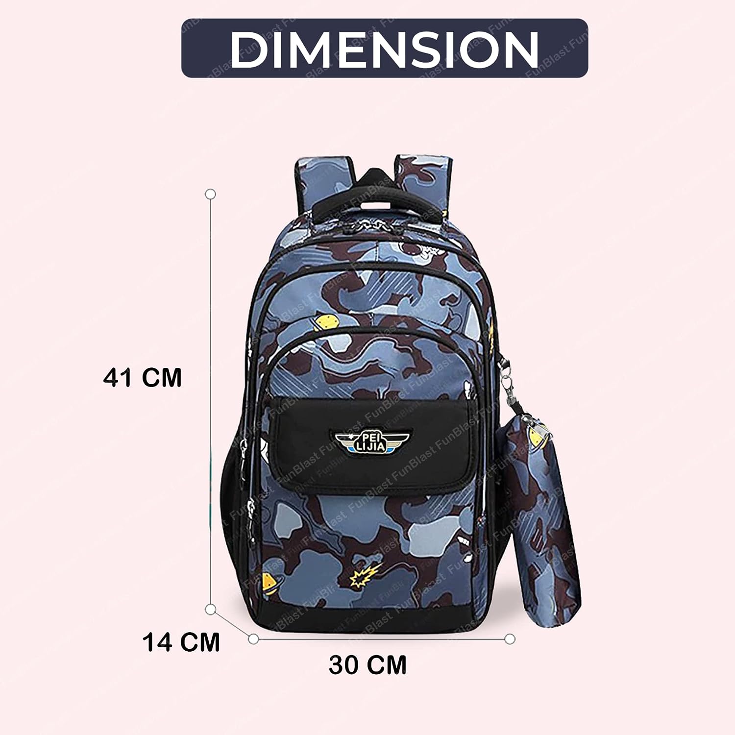 CASECOCO Custom School Bag Design Wolf with Moon All-Over India | Ubuy