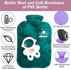 Hot Water Bag with Cover for Pain Relief – Heating Bag, Heating Pad Hot Water Bottle & Rubber Bottle for Hot Water Bag for Pain Relief, Rubber Hot Water Bag, Bottle (Green-1000 ML)