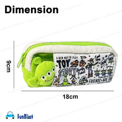 Cartoon Design Multipurpose Zipper Pouch for Kids (Green)