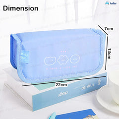 Multipurpose Zipper Stationary Organizer Pouch for Kids (Blue)