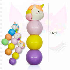 Unicorn Highlighter Marker Pen – 3 Pcs Aesthetic Highlighters Pastel, Chisel Point Coloring Pens, Kawaii Stationery