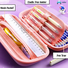 Cartoon Theme Pencil Case - 3D EVA Pencil Case Pouch, Multipurpose Zipper Pencil Case for Kids, Pen and Pencil Bag for School Kids, Girls