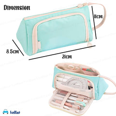 Multipurpose Stationery Organizer Bag with Handle for Kids & Adults(Light-blue)